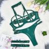 Lingerie Sexy Temptation Complex Shoulder Strap Interwoven Four Piece Suit Steel Ring Sexy Uniform