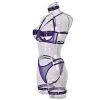 Lingerie Sexy Temptation Complex Shoulder Strap Interwoven Four Piece Suit Steel Ring Sexy Uniform